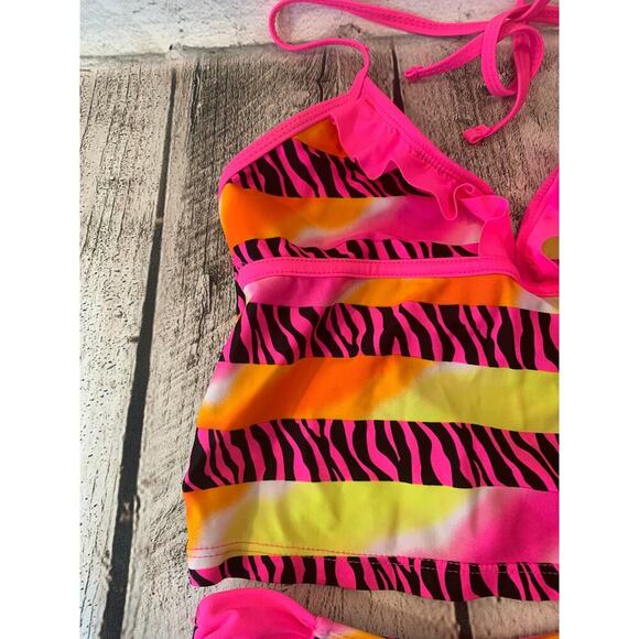 LAGUNA Girl’s Wild Zebra Tankini Swim Set / Size: 10 - Picture 3 of 10